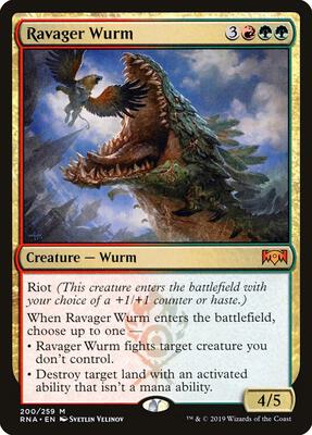 Ravager Wurm card from Ravnica Allegiance