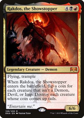 Rakdos, the Showstopper card from Ravnica Allegiance