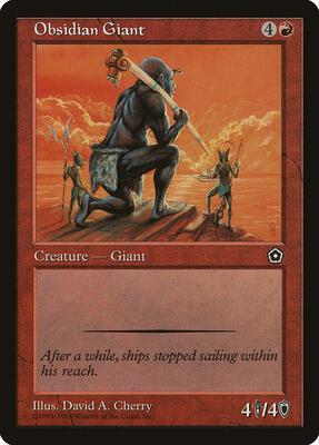 Obsidian Giant card from Portal Second Age