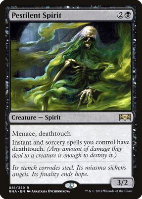 Pestilent Spirit card from Ravnica Allegiance