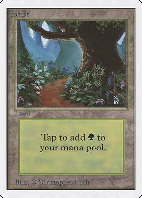 Forest (B) card from Unlimited Edition