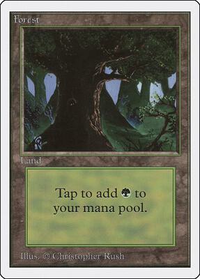 Forest (C) card from Unlimited Edition
