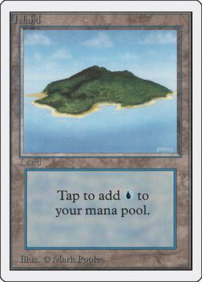 Island (B) card from Unlimited Edition