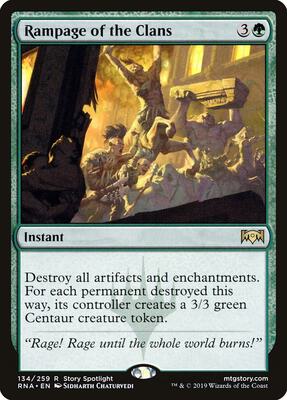 Rampage of the Clans card from Ravnica Allegiance