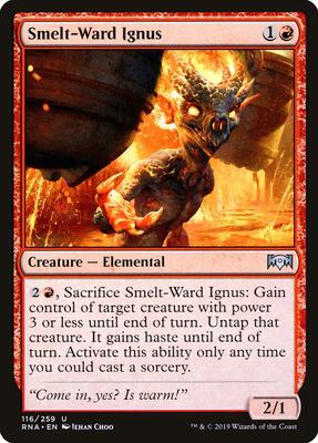 Smelt-Ward Ignus card from Ravnica Allegiance