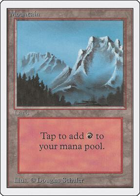 Mountain (B) card from Unlimited Edition