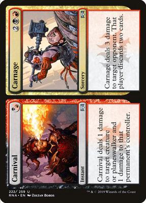 Carnival // Carnage card from Ravnica Allegiance
