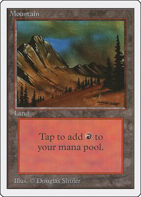 Mountain (C) card from Unlimited Edition