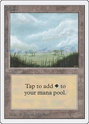 Plains (B) card from Unlimited Edition