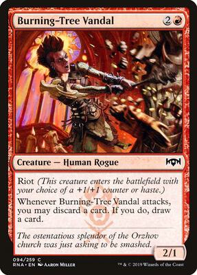 Burning-Tree Vandal card from Ravnica Allegiance