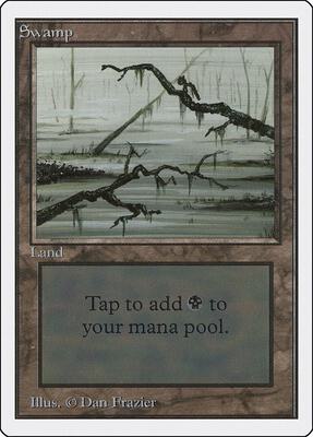 Swamp (C) card from Unlimited Edition