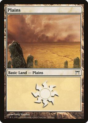 Plains (289) card from Champions of Kamigawa