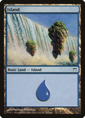 Island (291) card from Champions of Kamigawa