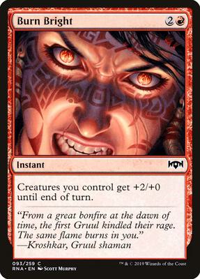Burn Bright card from Ravnica Allegiance