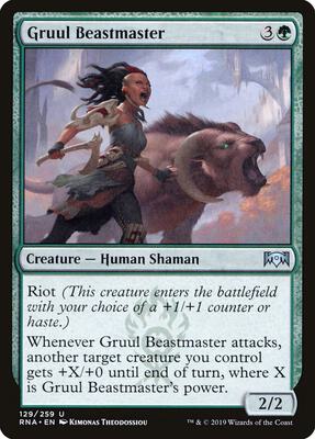 Gruul Beastmaster card from Ravnica Allegiance