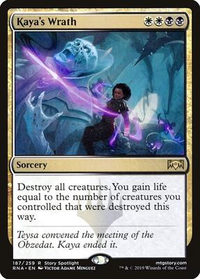 Kaya's Wrath card from Ravnica Allegiance