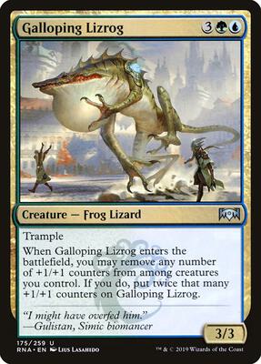 Galloping Lizrog card from Ravnica Allegiance