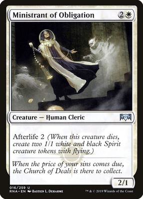 Ministrant of Obligation card from Ravnica Allegiance