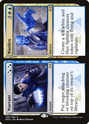 Warrant // Warden card from Ravnica Allegiance