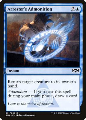 Arrester's Admonition card from Ravnica Allegiance