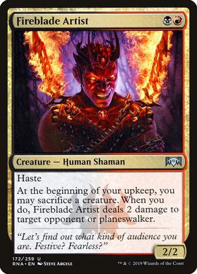 Fireblade Artist card from Ravnica Allegiance