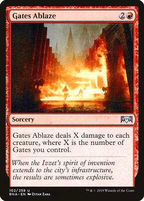 Gates Ablaze card from Ravnica Allegiance