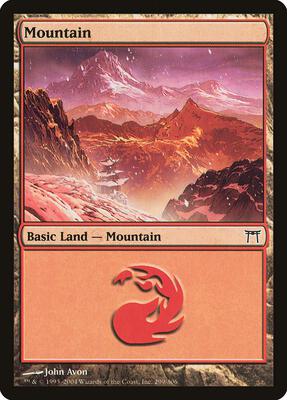 Mountain (299) card from Champions of Kamigawa