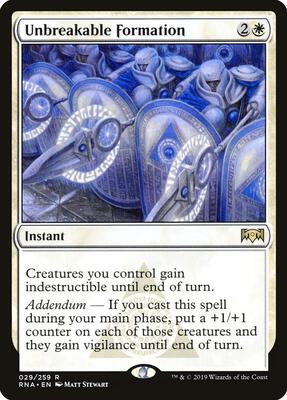 Unbreakable Formation card from Ravnica Allegiance