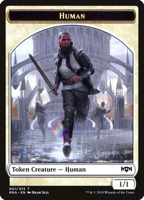 Human Token card from Ravnica Allegiance