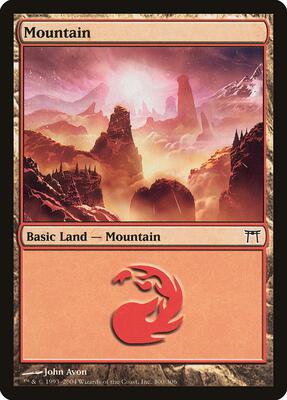 Mountain (300) card from Champions of Kamigawa