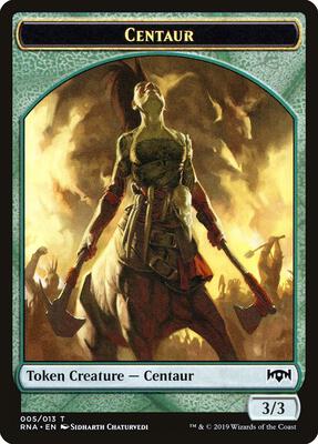 Centaur Token card from Ravnica Allegiance