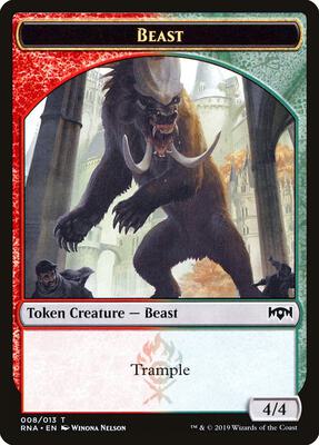 Beast Token card from Ravnica Allegiance