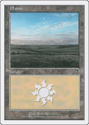 Plains (342) card from 7th Edition