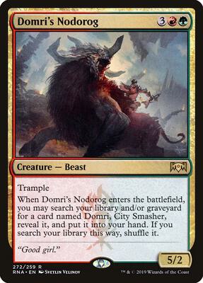 Domri's Nodorog card from Ravnica Allegiance