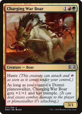 Charging War Boar card from Ravnica Allegiance