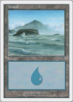 Island (333) card from 7th Edition