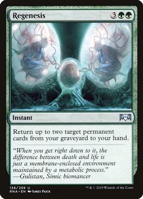 Regenesis card from Ravnica Allegiance