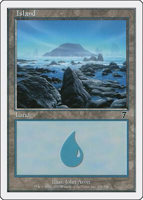 Island (334) card from 7th Edition