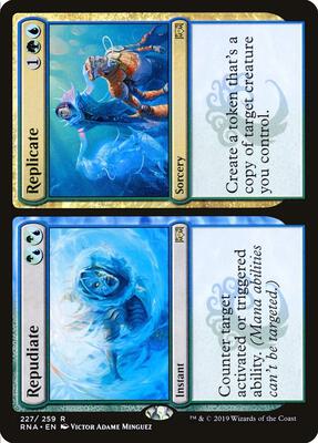 Repudiate // Replicate card from Ravnica Allegiance
