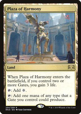Plaza of Harmony card from Ravnica Allegiance
