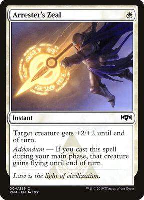 Arrester's Zeal card from Ravnica Allegiance