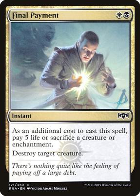 Final Payment card from Ravnica Allegiance