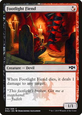 Footlight Fiend card from Ravnica Allegiance