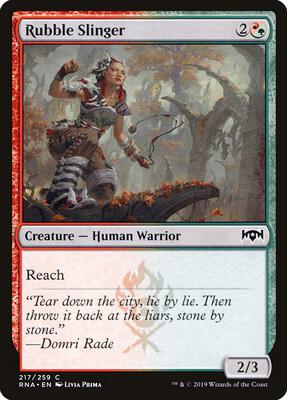 Rubble Slinger card from Ravnica Allegiance