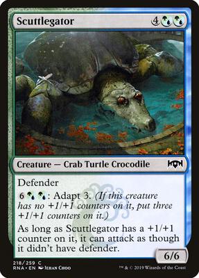 Scuttlegator card from Ravnica Allegiance