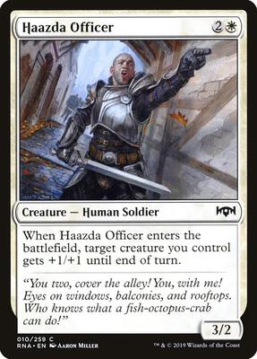 Haazda Officer card from Ravnica Allegiance
