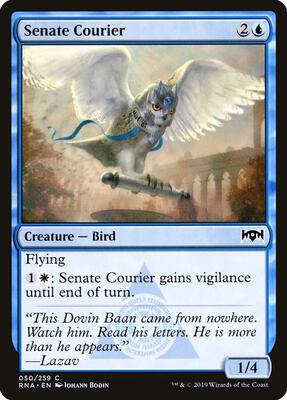 Senate Courier card from Ravnica Allegiance
