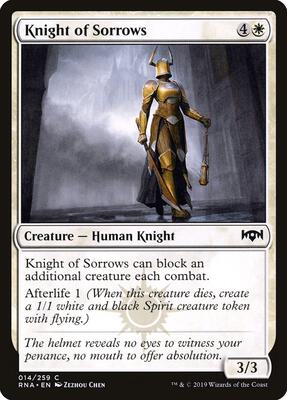 Knight of Sorrows card from Ravnica Allegiance