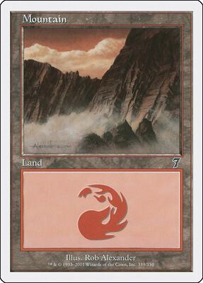 Mountain (339) card from 7th Edition