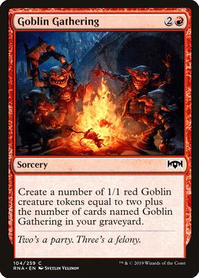 Goblin Gathering card from Ravnica Allegiance